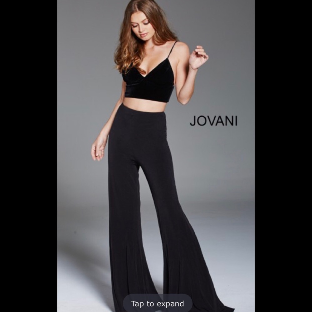 Jovani Size 2 Velvet Jersey Two Piece Jumpsuit